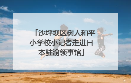 沙坪坝区树人和平小学校小记者走进日本驻渝领事馆