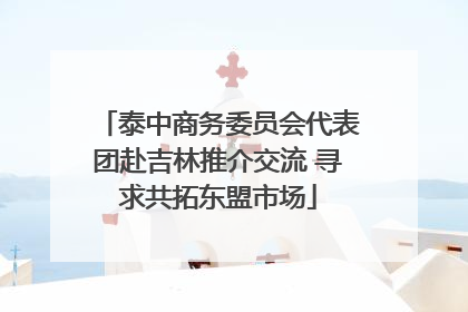 泰中商务委员会代表团赴吉林推介交流 寻求共拓东盟市场