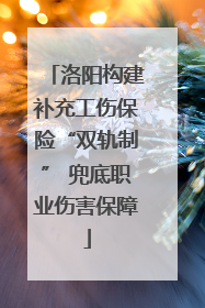 洛阳构建补充工伤保险“双轨制” 兜底职业伤害保障