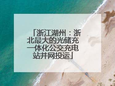 浙江湖州：浙北最大的光储充一体化公交充电站并网投运