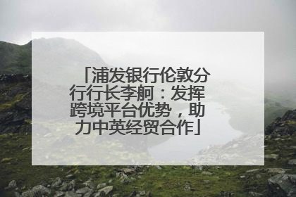 浦发银行伦敦分行行长李舸：发挥跨境平台优势，助力中英经贸合作