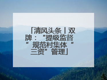 清风头条丨双牌：“提级监督”规范村集体“三资”管理