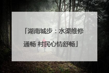 湖南城步：水渠维修通畅 村民心情舒畅