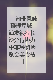 湘非风味碰撞星城 浦发银行长沙分行协办中非经贸博览会美食节
