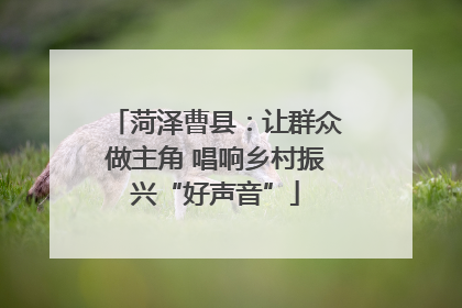 菏泽曹县：让群众做主角 唱响乡村振兴“好声音”