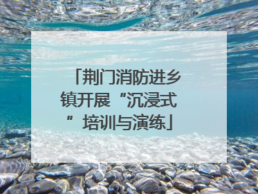 荆门消防进乡镇开展“沉浸式”培训与演练