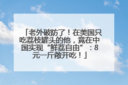 老外破防了！在美国只吃荔枝罐头的他，竟在中国实现“鲜荔自由”：8元一斤敞开吃！