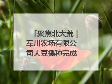 聚焦北大荒｜军川农场有限公司大豆播种完成55.37%