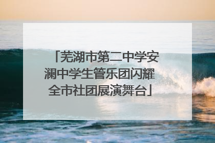 芜湖市第二中学安澜中学生管乐团闪耀全市社团展演舞台