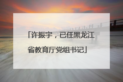 许振宇，已任黑龙江省教育厅党组书记