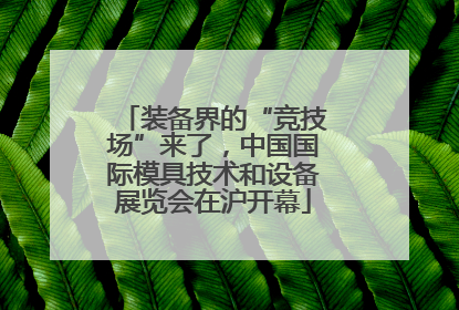 装备界的“竞技场”来了，中国国际模具技术和设备展览会在沪开幕