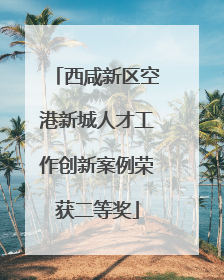 西咸新区空港新城人才工作创新案例荣获二等奖