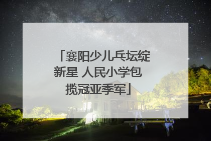 襄阳少儿乓坛绽新星 人民小学包揽冠亚季军
