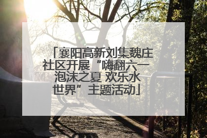 襄阳高新刘集魏庄社区开展“嗨翻六一 泡沫之夏 欢乐水世界”主题活动