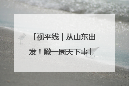 视平线｜从山东出发！瞰一周天下事