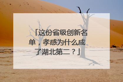 这份省级创新名单，孝感为什么成了湖北第二？