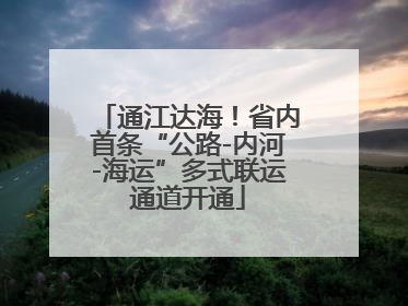 通江达海！省内首条“公路-内河-海运”多式联运通道开通