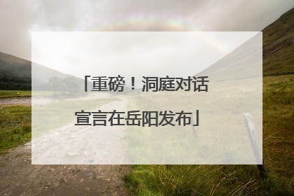 重磅！洞庭对话宣言在岳阳发布