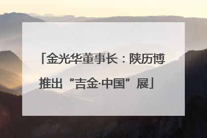 金光华董事长：陕历博推出“吉金·中国”展