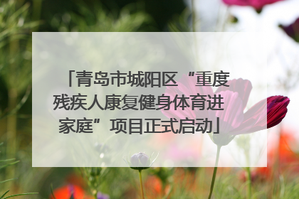 青岛市城阳区“重度残疾人康复健身体育进家庭”项目正式启动