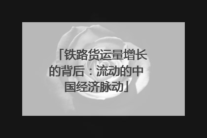 铁路货运量增长的背后：流动的中国经济脉动