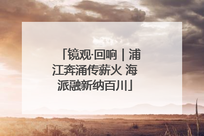 镜观·回响｜浦江奔涌传薪火 海派融新纳百川
