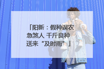 阳新：假种误农急煞人 千斤良种送来“及时雨”