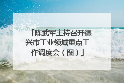 陈武军主持召开德兴市工业领域重点工作调度会（图）