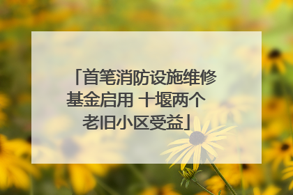 首笔消防设施维修基金启用 十堰两个老旧小区受益