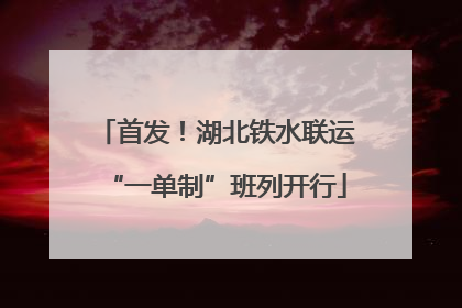 首发！湖北铁水联运“一单制”班列开行