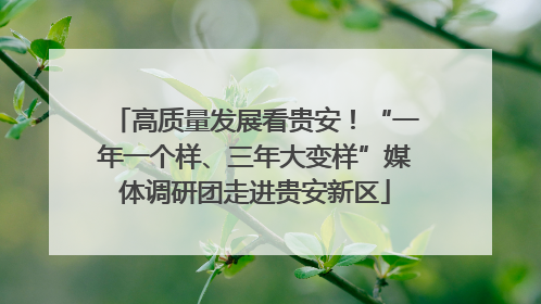 高质量发展看贵安！“一年一个样、三年大变样”媒体调研团走进贵安新区