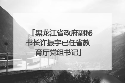 黑龙江省政府副秘书长许振宇已任省教育厅党组书记