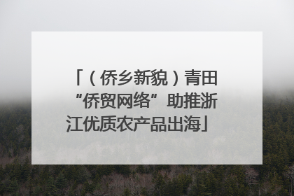 （侨乡新貌）青田“侨贸网络”助推浙江优质农产品出海