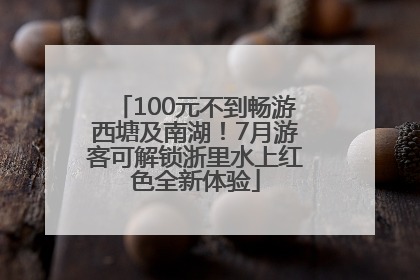 100元不到畅游西塘及南湖！7月游客可解锁浙里水上红色全新体验