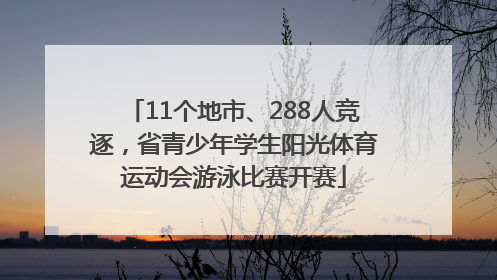 11个地市、288人竞逐，省青少年学生阳光体育运动会游泳比赛开赛