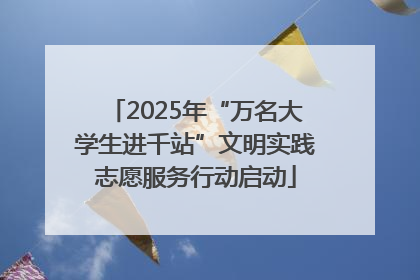 2025年“万名大学生进千站”文明实践志愿服务行动启动