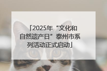 2025年“文化和自然遗产日”泰州市系列活动正式启动
