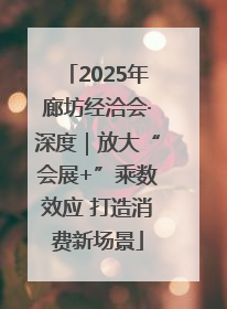2025年廊坊经洽会·深度｜放大“会展+”乘数效应 打造消费新场景