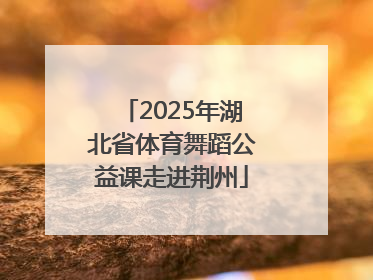 2025年湖北省体育舞蹈公益课走进荆州