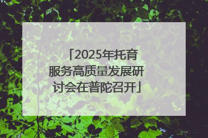 2025年托育服务高质量发展研讨会在普陀召开