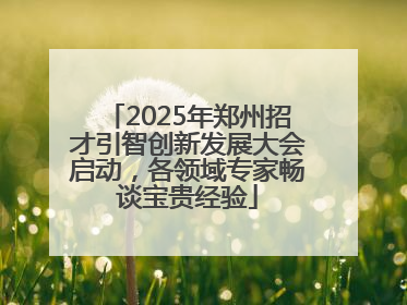 2025年郑州招才引智创新发展大会启动，各领域专家畅谈宝贵经验