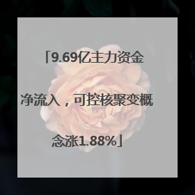 9.69亿主力资金净流入，可控核聚变概念涨1.88%