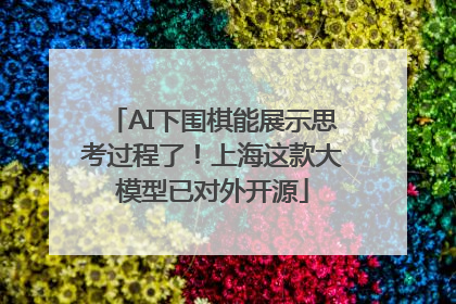 AI下围棋能展示思考过程了！上海这款大模型已对外开源